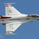An F-16C of the US Air Force Thunderbirds demonstration squadron. The Thunderbirds began flying the F-16 in 1983.